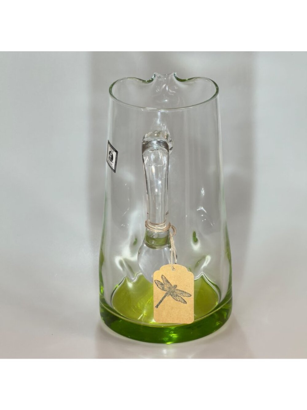 PartyLite Handmade Casa Glass Pitcher & Margarita Glass Set With Colorful Bases - Picture 8 of 16